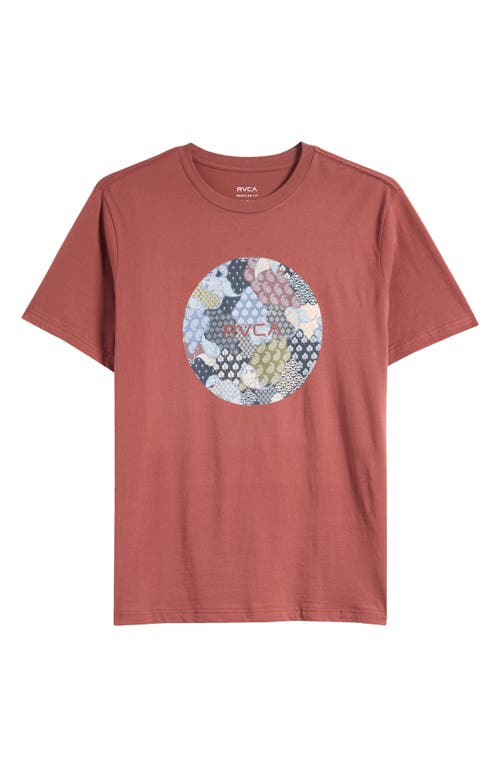 Shop Rvca Motor Logo Appliqué T-shirt In Red Earth