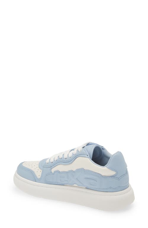 Shop Alexander Wang Puff Logo Low Top Sneaker In White/blue