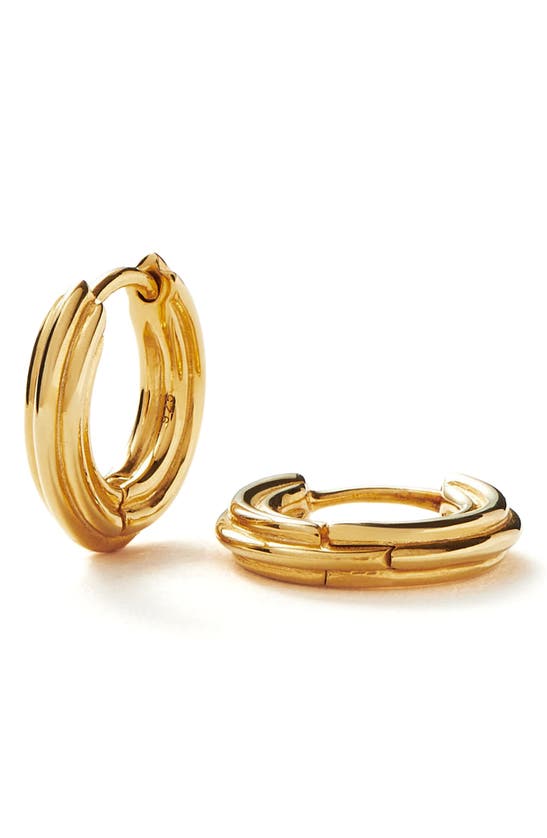 Missoma 18k Gold Vermeil Ridged Huggie Hoop Earrings