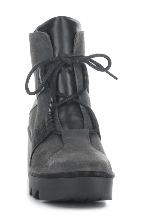 Shop Fly London Blom Wedge Boot In 003 Diesel/black