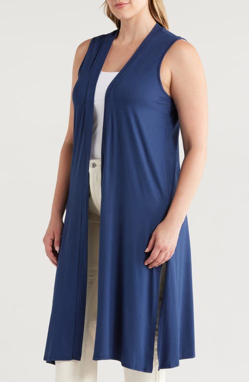 24SEVEN COMFORT APPAREL 24SEVEN COMFORT APPAREL OPEN FRONT LONG VEST