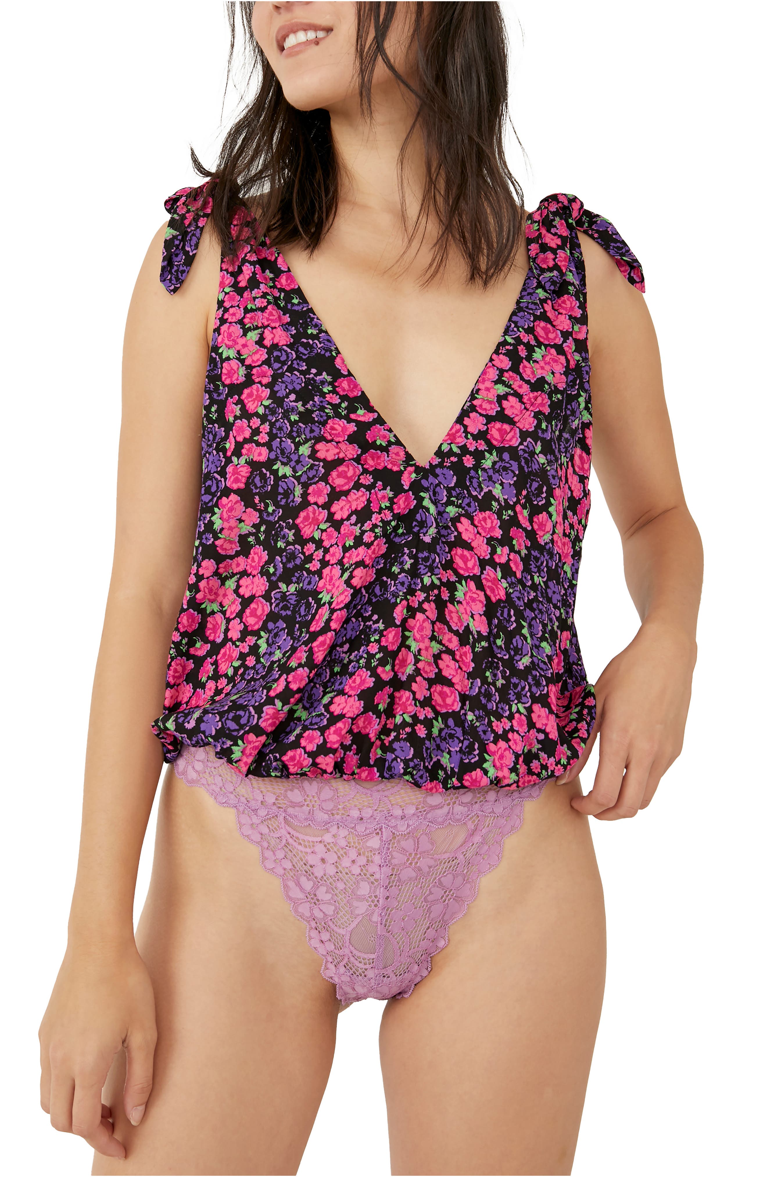 Free People Bare It All Tank Bodysuit 