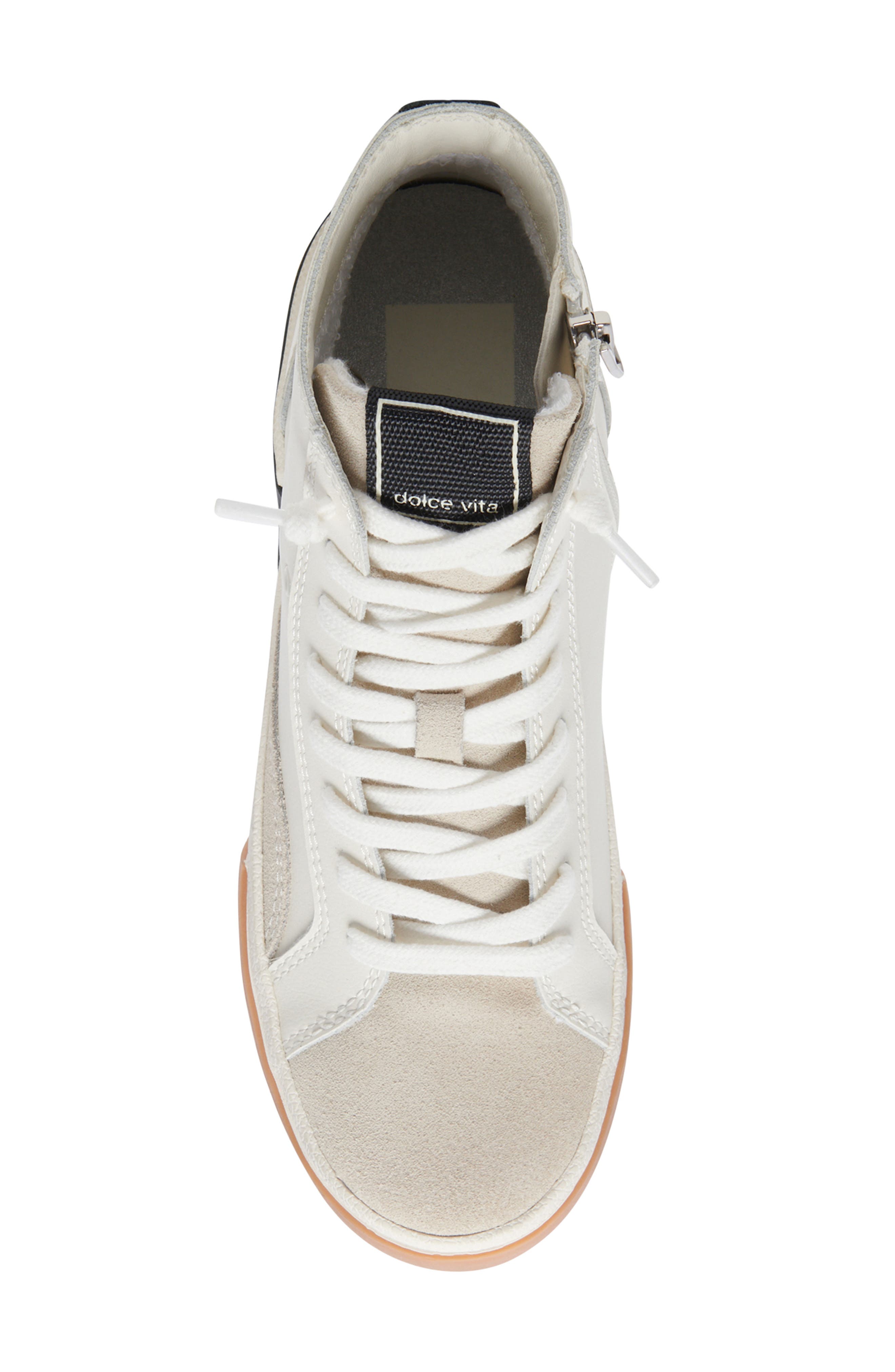 dolce vita metallic high top sneaker