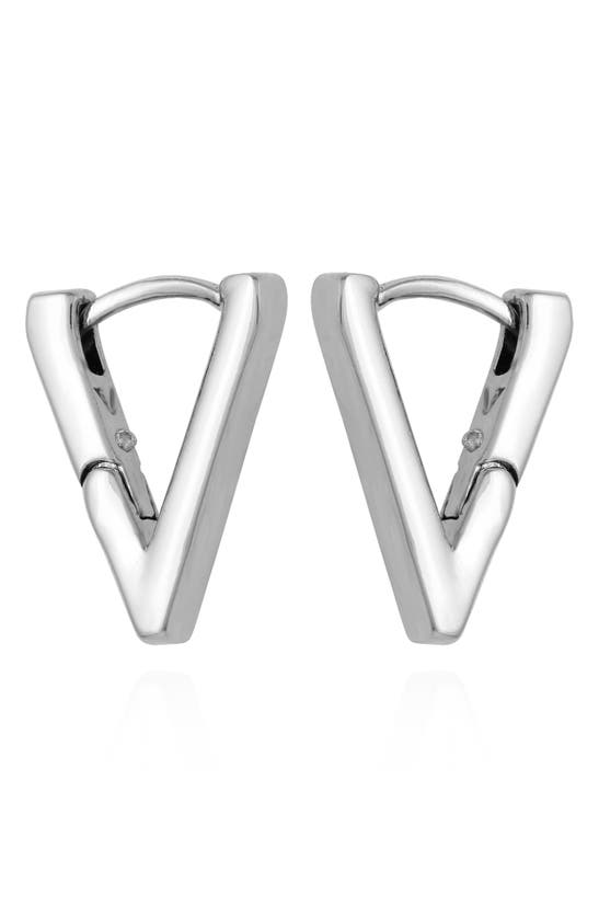 Vince Camuto V-hinge Huggie Earrings In Silver