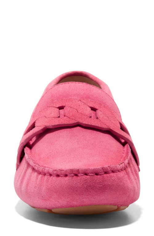 Shop Cole Haan Evelyn Chain Driver Loafer In Camelia Rose