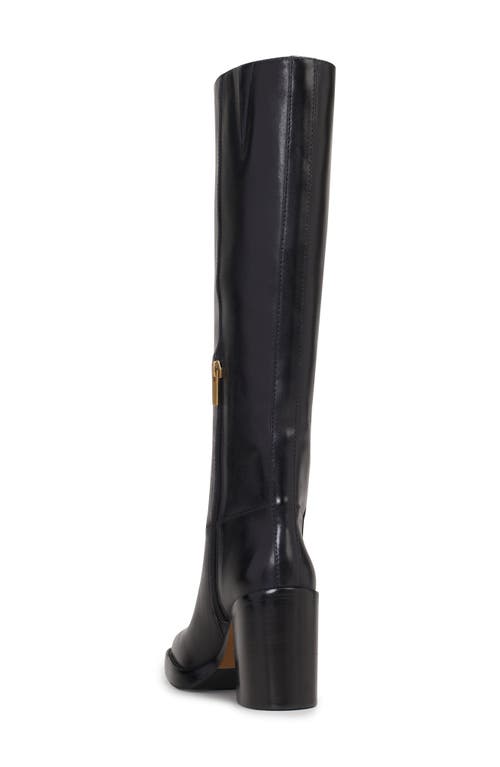 Vince Camuto Gibi 4 Womens Extra Wide Calf Leather Knee-high Boots In Black