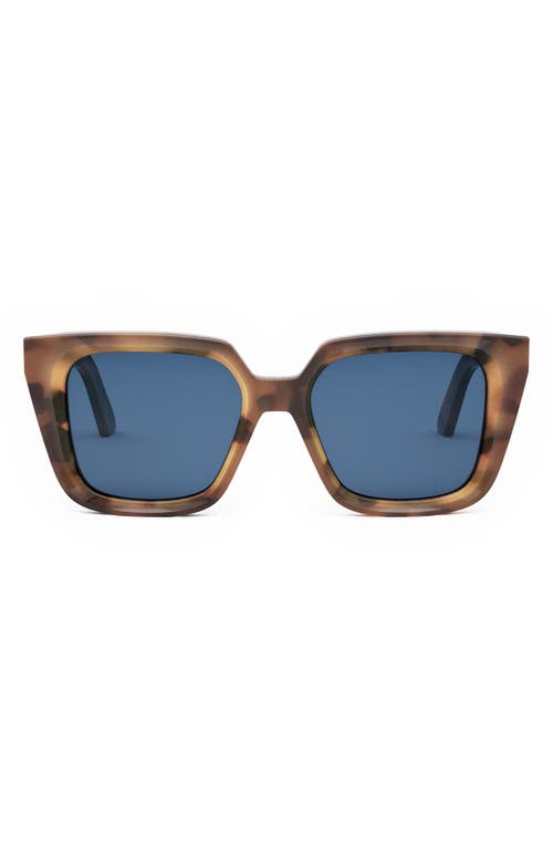 Dior Women's Midnight S1i 53mm Geometric Sunglasses In Havana/blue