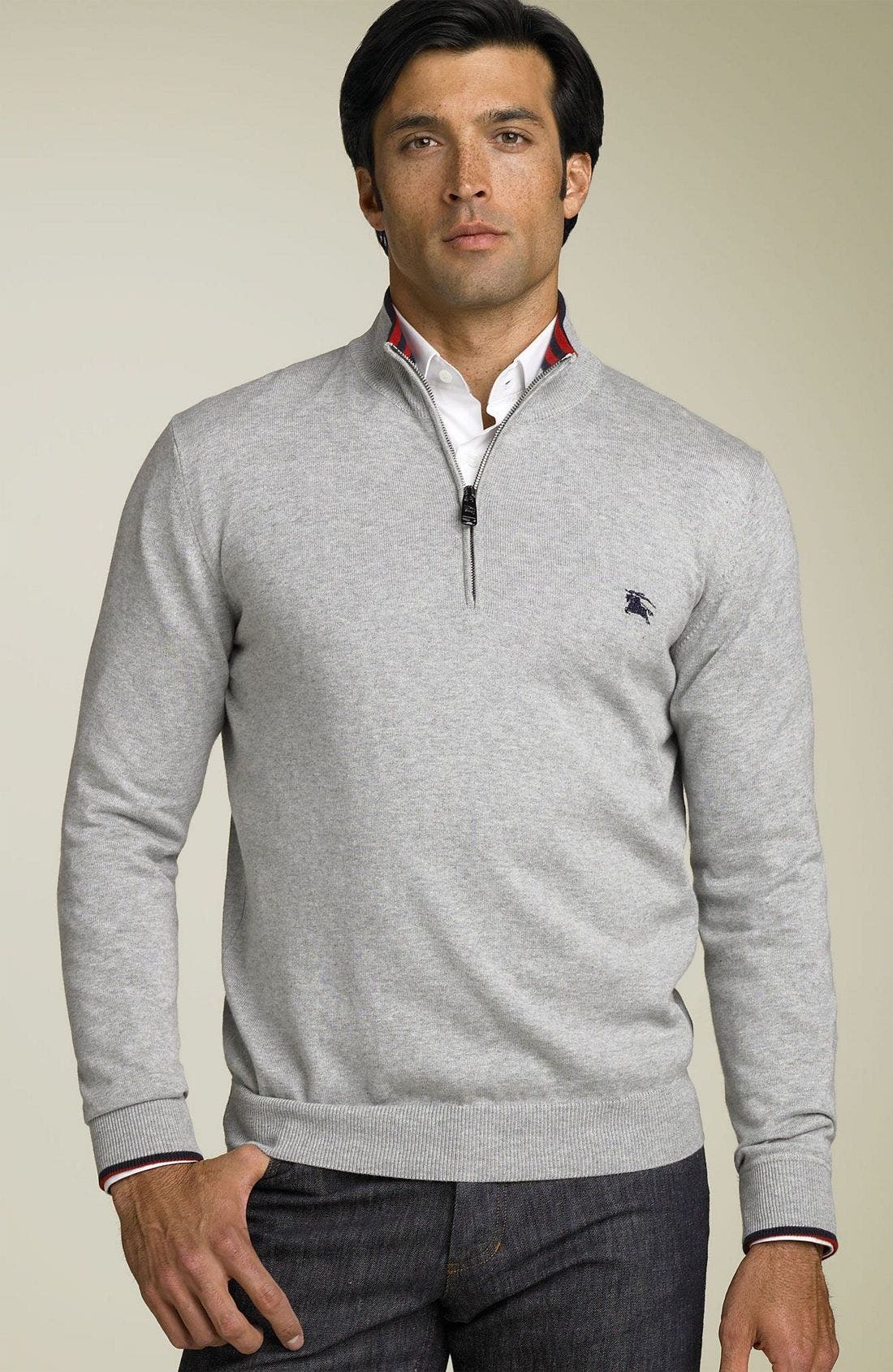 burberry quarter zip sweater