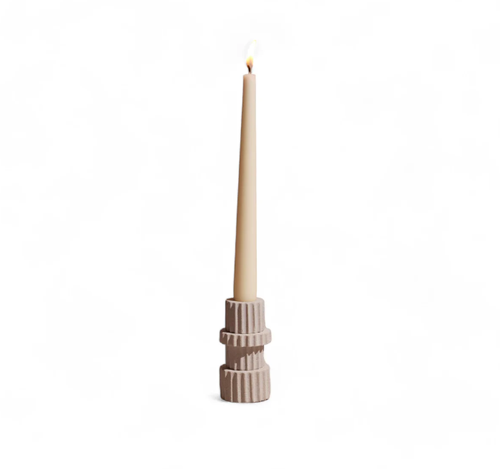 Meso Goods Pilar Candle Holder In Ivory Pilar