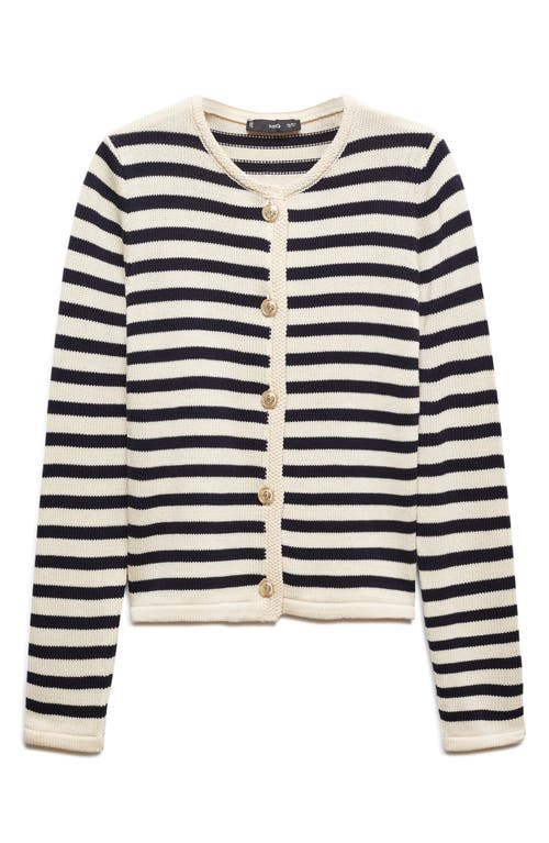 Shop Mango Eliot Cardigan In Navy