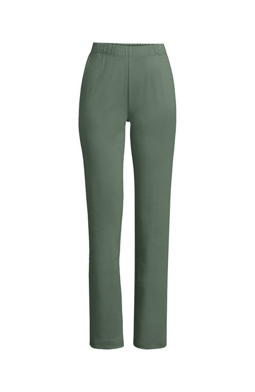 Shop Lands' End Plus Size Sport Knit High Rise Pants In Lily Pad Green