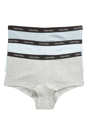 Shop Calvin Klein Ribbed Boyshorts In Provincial/grey