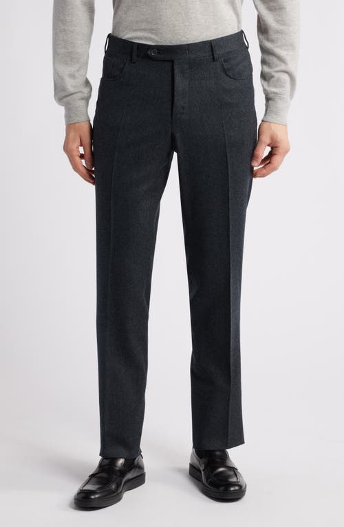 Canali Impeccable Regular Fit Wool Pants In Dark Grey