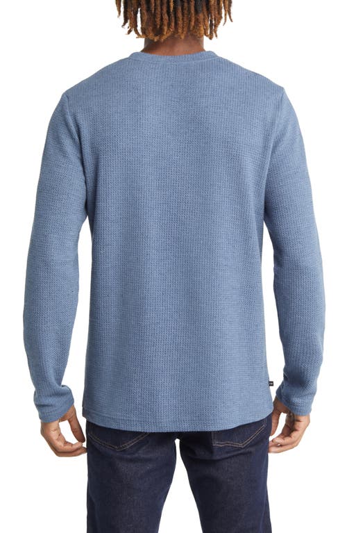 Travismathew Cloud Waffle Crewneck Tee In Vintage Indigo