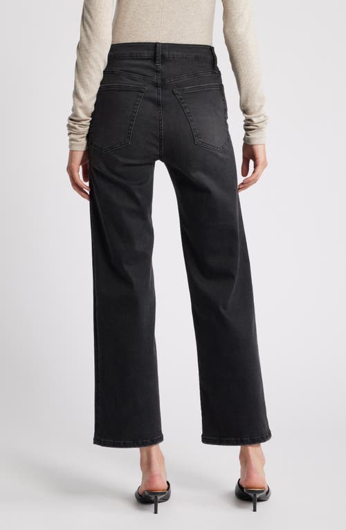 Frame Le Sleek High Waist Ankle Straight Leg Jeans In Black