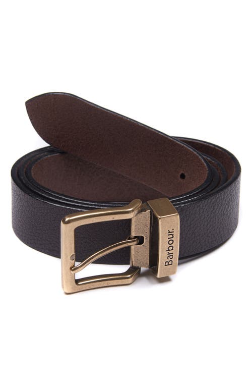 Barbour Blakely Leather Belt in Dk Brown at Nordstrom, Size Large