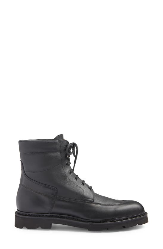 Shop John Lobb Peak Longwing Lugged Ankle Boot In Black