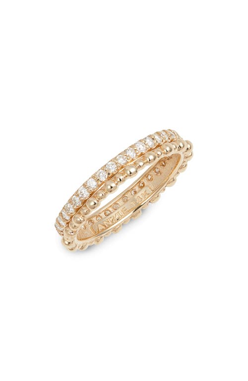Anzie Dew Drop Pavé Diamond Double Eternity Band In Gold/diamond