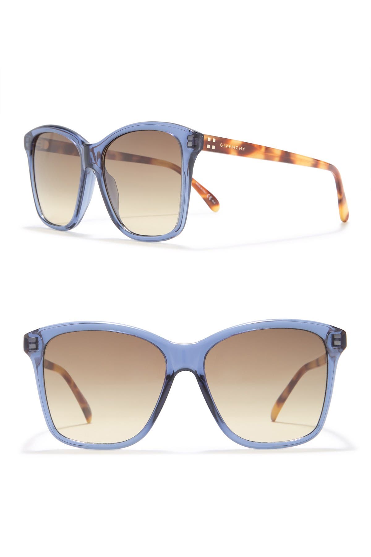 givenchy 55mm square sunglasses