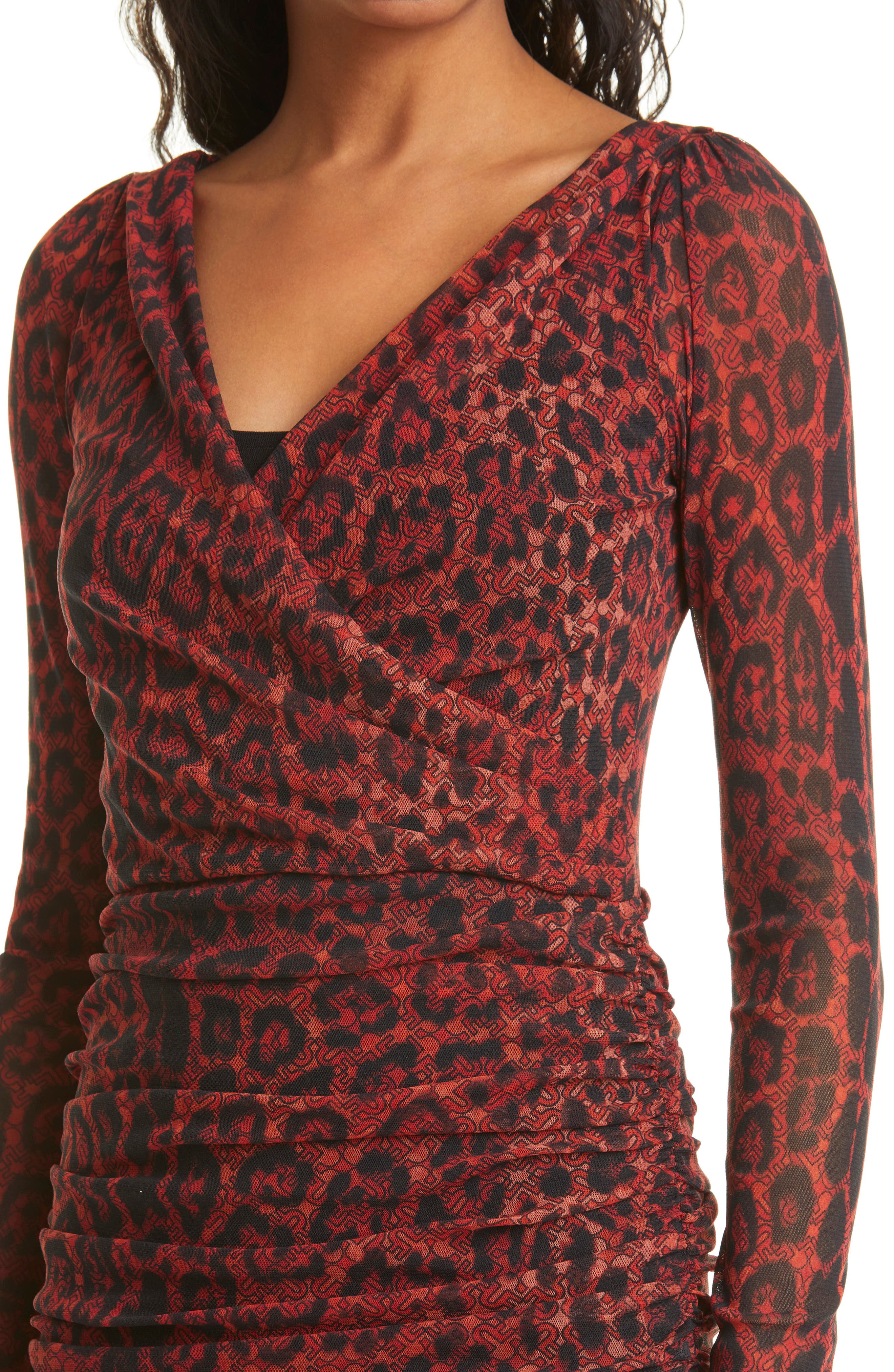 fuzzi leopard dress