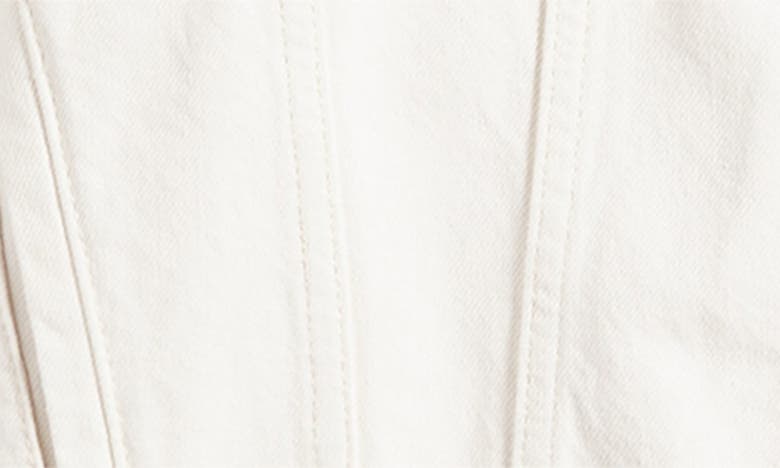 Shop Reformation Brooks Oversize Organic Cotton Denim Jacket In Fior Di Latte