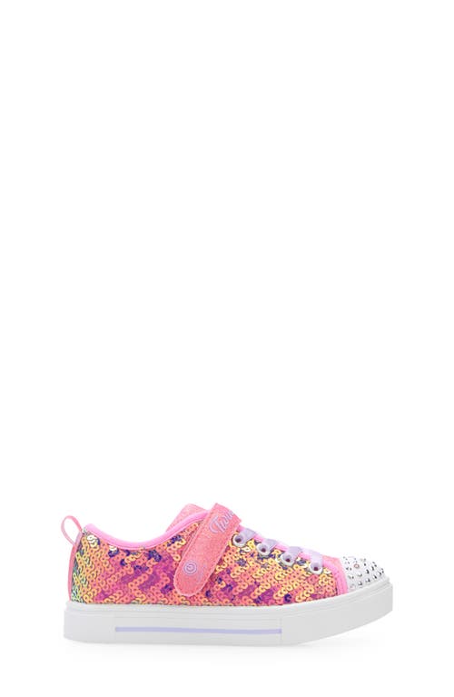 Skechers Kids' Twinkle Sparks Light-up Sneaker In Pink/multi