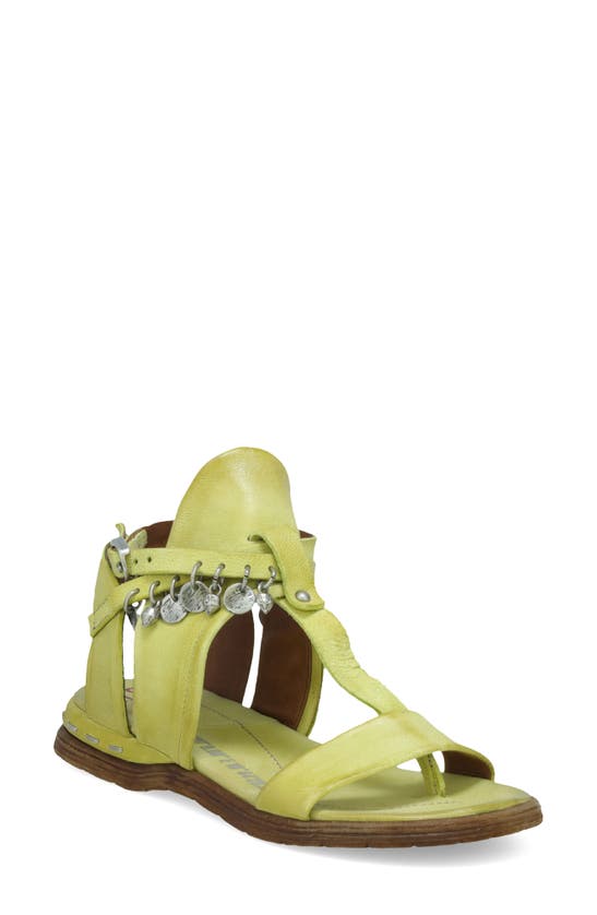 As98 Madero Ankle Strap Sandal In Yellow