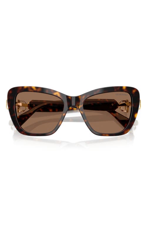 Swarovski 52mm Cat Eye Sunglasses In Havana