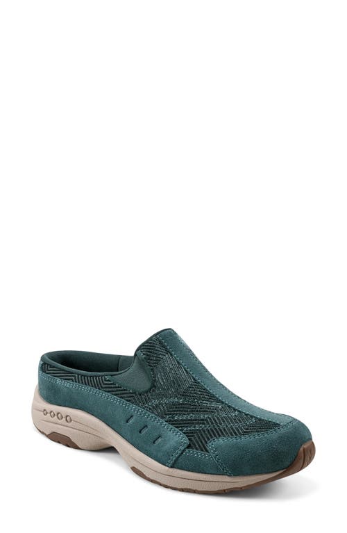 Easy Spirit Women's Traveltime Round Toe Casual Slip-on Mules In Medium Greenq