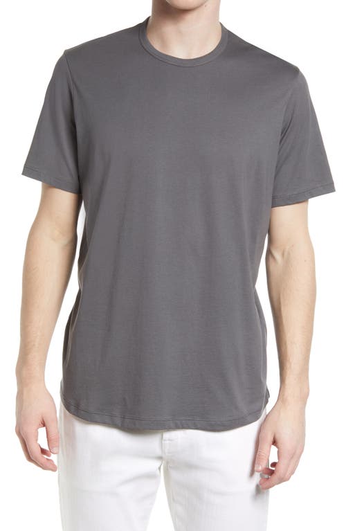 Crewneck Pima Cotton T-Shirt in Grey Skies