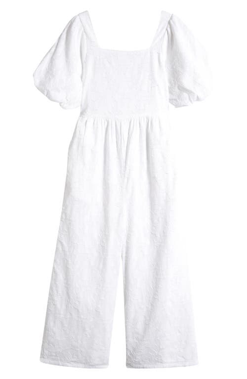 Nordstrom Kids' Puff Sleeve Wide Leg Jumpsuit at Nordstrom,