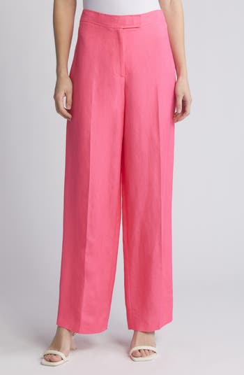 Anne Klein Linen Blend Wide Leg Pants Nordstrom