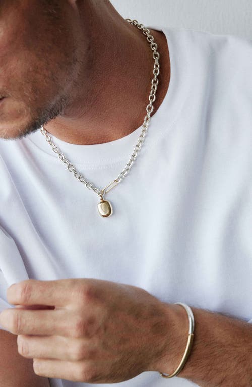 Shop Kloto Mass Pendant Necklace In Silver/gold