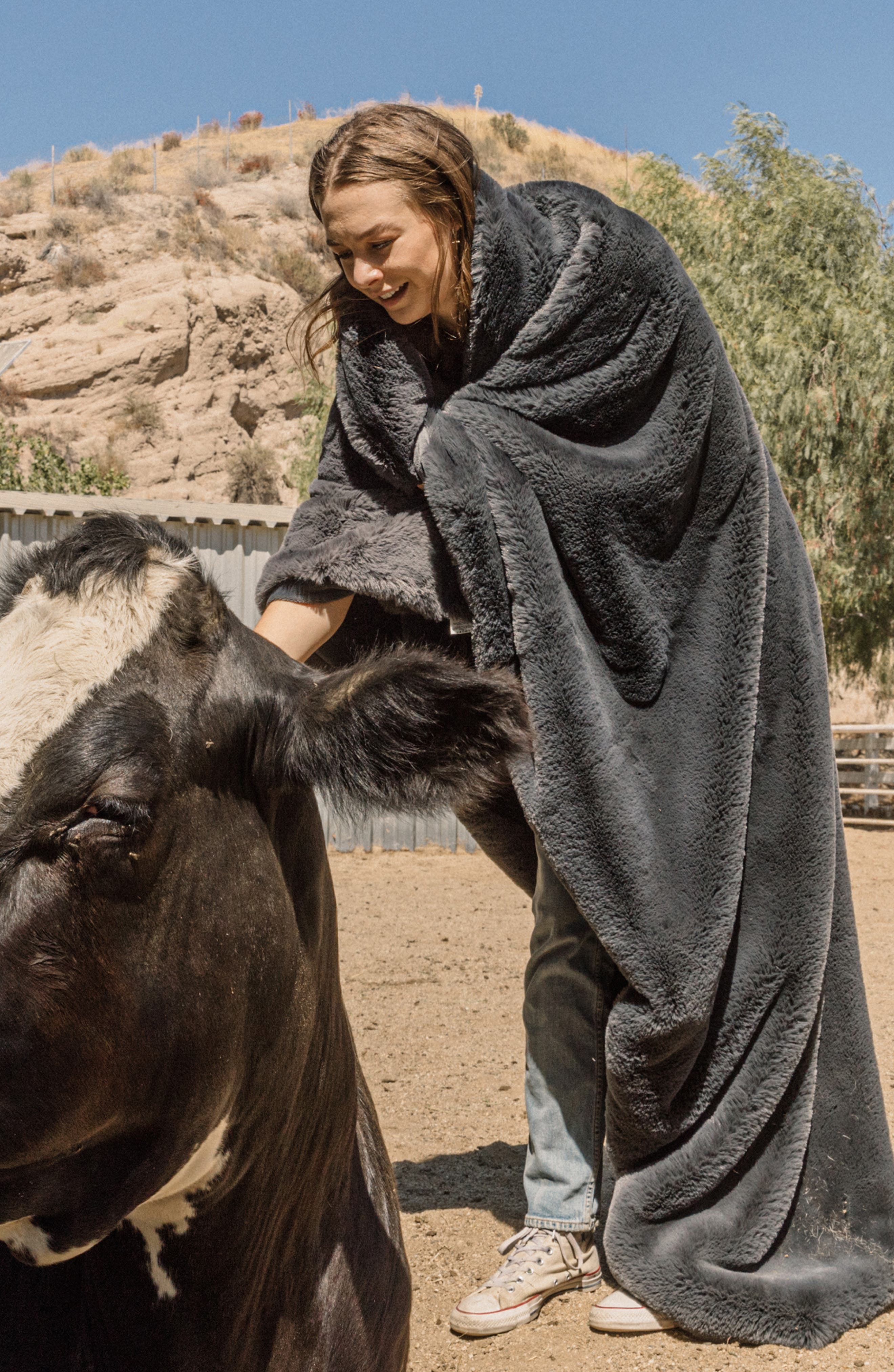 UnHide The Marshmallow 2.0 Medium Faux Fur Throw Blanket Nordstrom