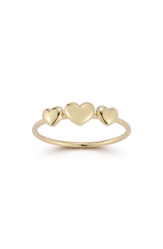 Ember Fine Jewelry Triple Heart Band Ring In 14k Gold