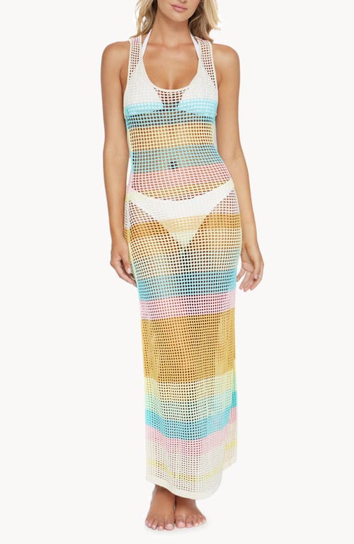 PQ SWIM Marlo Stripe Sheer Cover-Up Dress Dolce at Nordstrom,