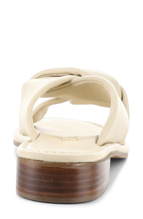 Bos. & Co. Knick Slide Sandal In Cream Nappa