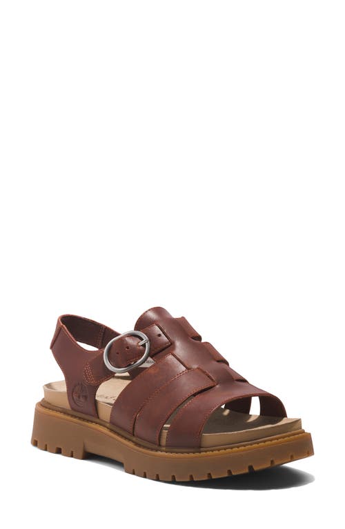 Timberland Clairemont Way Fisherman Sandal Dark Red Full Grain at Nordstrom,