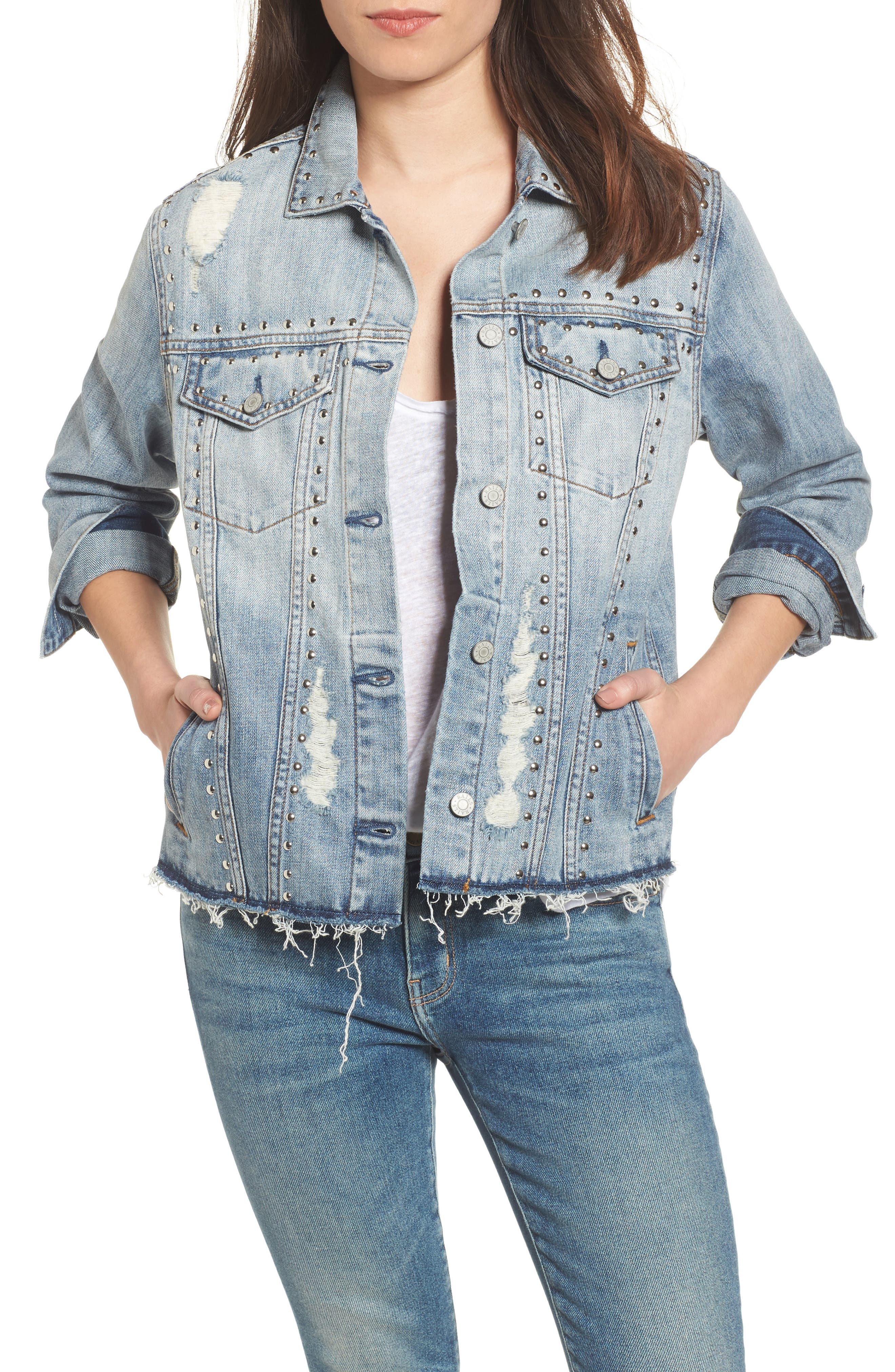Rails Knox Studded Denim Jacket Nordstrom
