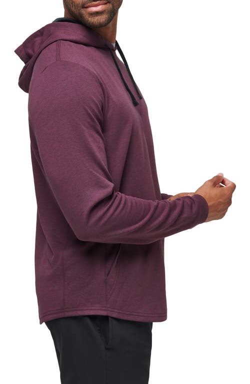 Travismathew Upgraded Tech Hoodie In Heather Mauve Wine