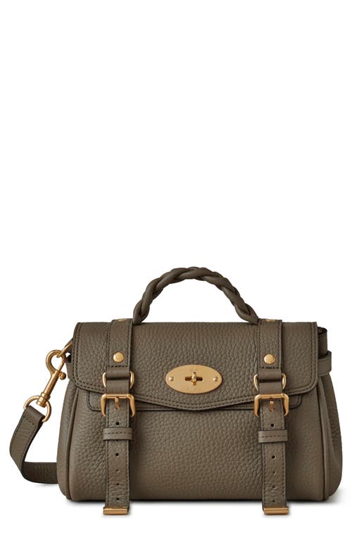 Mulberry Mini Alexa Leather Satchel in Linen Green at Nordstrom