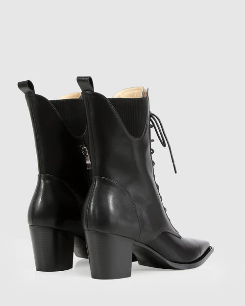 Belle & Bloom Jumping Ship Laced Boot In Black