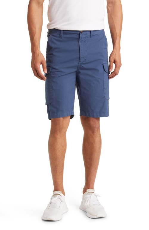 Stretch Cotton Cargo Shorts in Denim