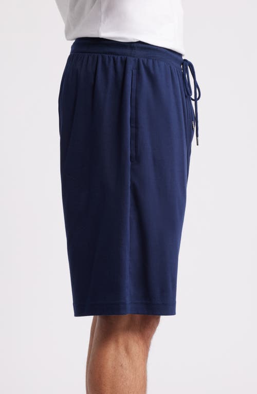 Polo Ralph Lauren Mercerized Cotton Pajama Shorts In Classic Navy/gold