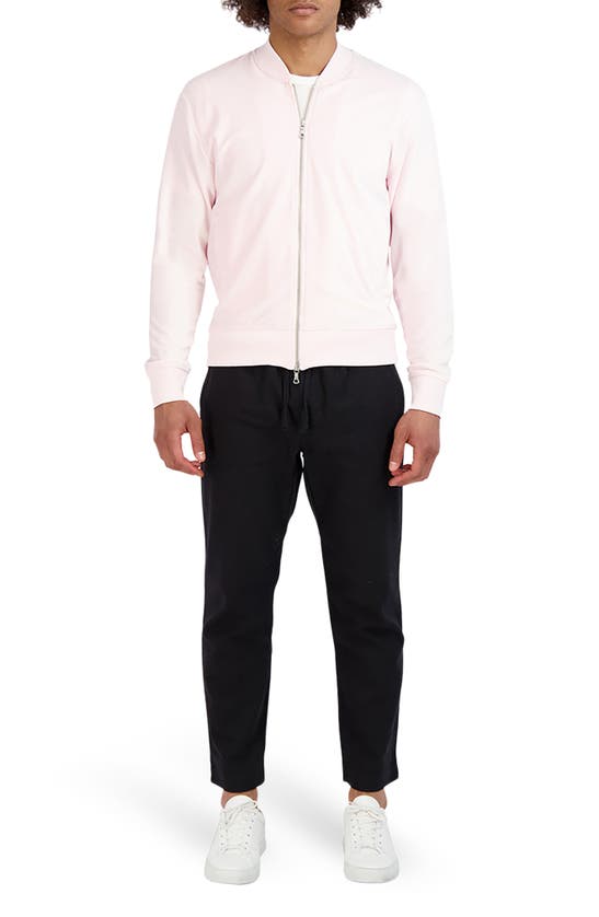 Goodlife Summer Velour Jacket In Barely Pink