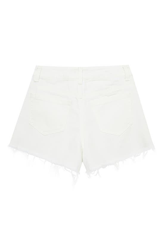 Shop Truce Kids' Studded Denim Shorts In Off-white