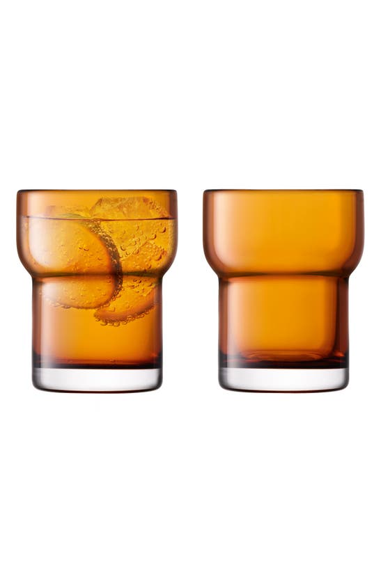 Lsa Utility Set Of 2 Tumblers In Amber