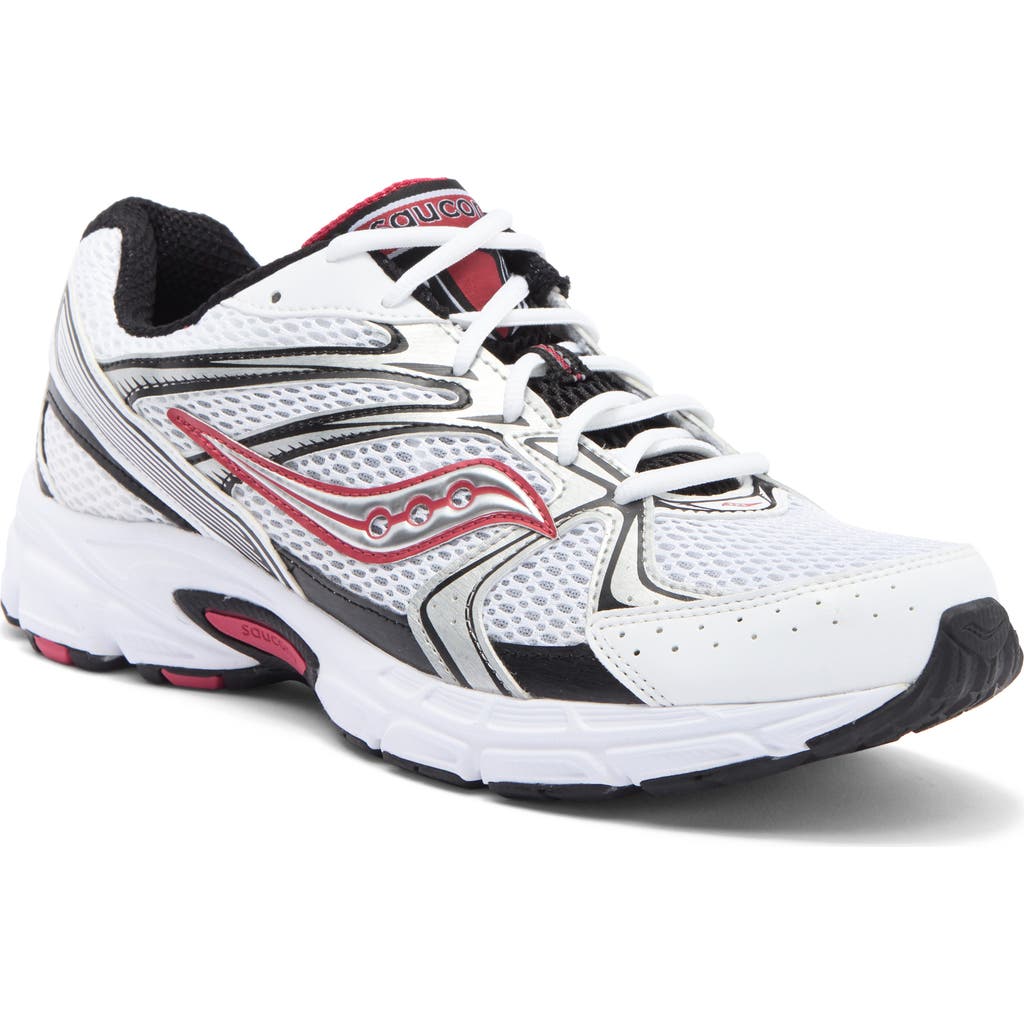 Saucony Grid Ride Millennium Sneaker In Wht/silver/red