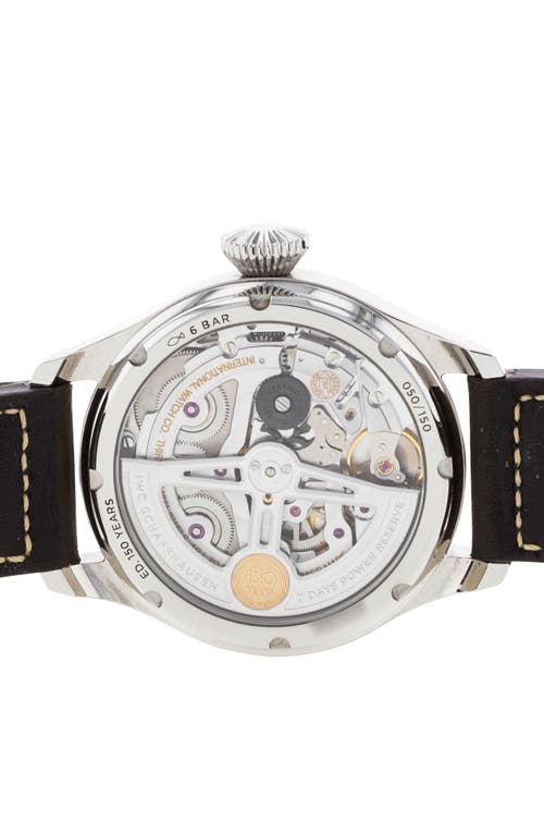 Watchfinder & Co. Iwc 2019 Big Pilots Automatic Leather Strap Watch, 46.2mm In Black/blue