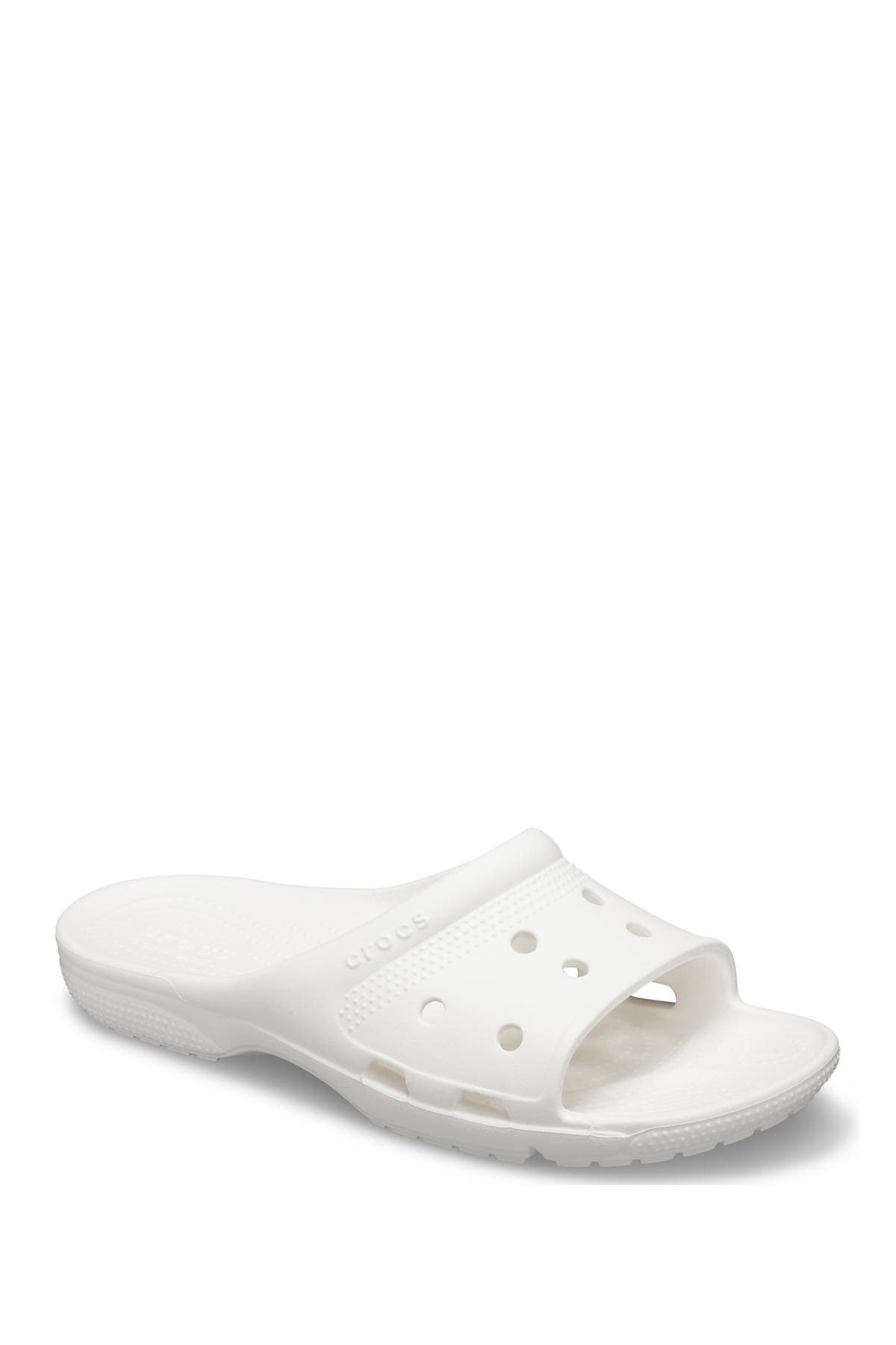 Crocs Classic Slide Sandals From Finish Line In White/white | ModeSens